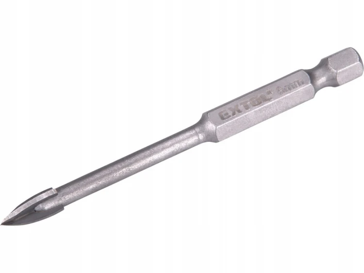 WIERTŁO DO SZKŁA 6mm GRESU PŁYTEK GLAZURY CERAMIKI 4 OSTRZA HEX
