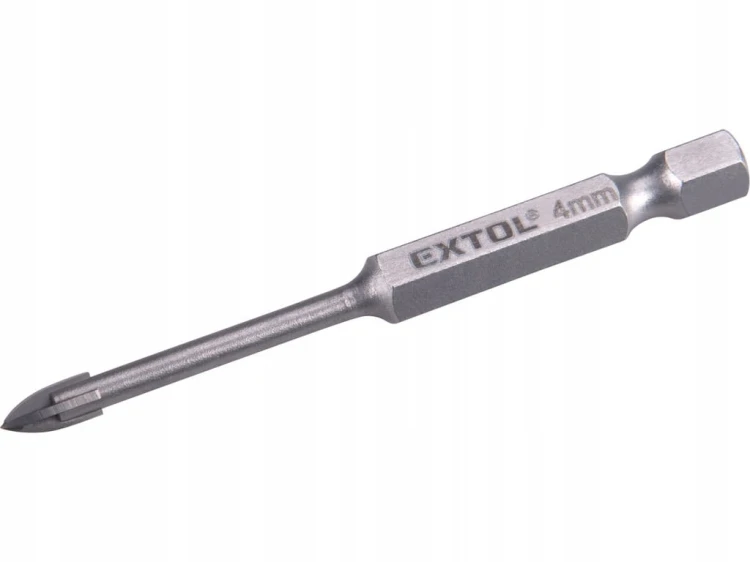 WIERTŁO DO SZKŁA 4mm GRESU PŁYTEK GLAZURY CERAMIKI 4 OSTRZA HEX