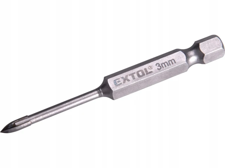 WIERTŁO DO SZKŁA 3mm GRESU PŁYTEK GLAZURY CERAMIKI 4 OSTRZA HEX