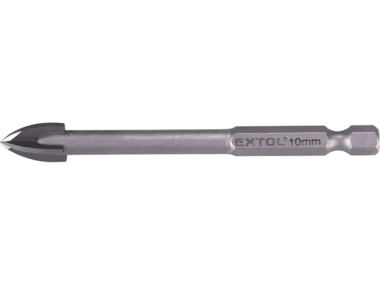 WIERTŁO DO SZKŁA 10mm GRESU PŁYTEK GLAZURY CERAMIKI 4 OSTRZA HEX