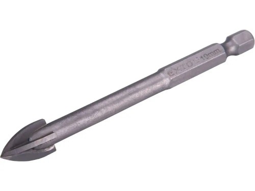 WIERTŁO DO SZKŁA 10mm GRESU PŁYTEK GLAZURY CERAMIKI 4 OSTRZA HEX
