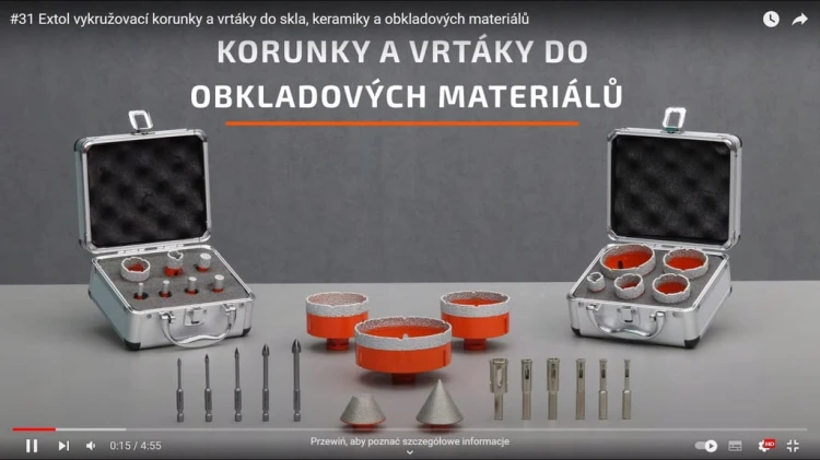 OTWORNICA DIAMENTOWA KORONKA WIERTŁO 50mm M14 DO GRESU PŁYTEK GLAZURY