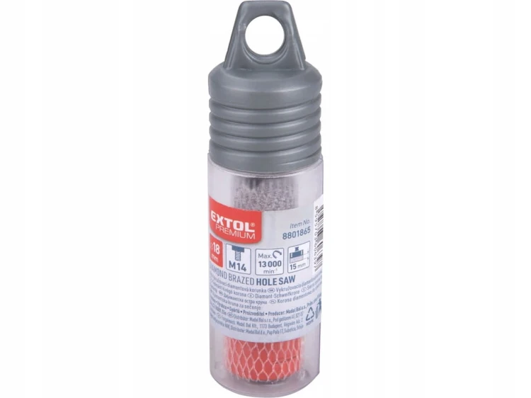 OTWORNICA DIAMENTOWA KORONKA WIERTŁO 18mm M14 DO GRESU PŁYTEK GLAZURY