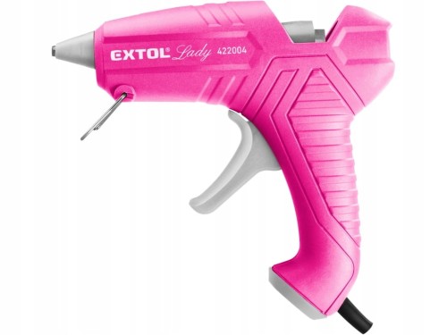 Pistolet do kleju na gorąco RÓŻOWY Extol 11mm 200 °C MOCNY dla kobiet