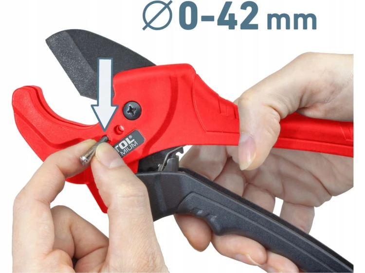 OBCINACZKI ZAPADKOWE NOZYCE OBCINAKI DO CIĘCIA RUR NOŻYCZKI DO PEX 0-42MM