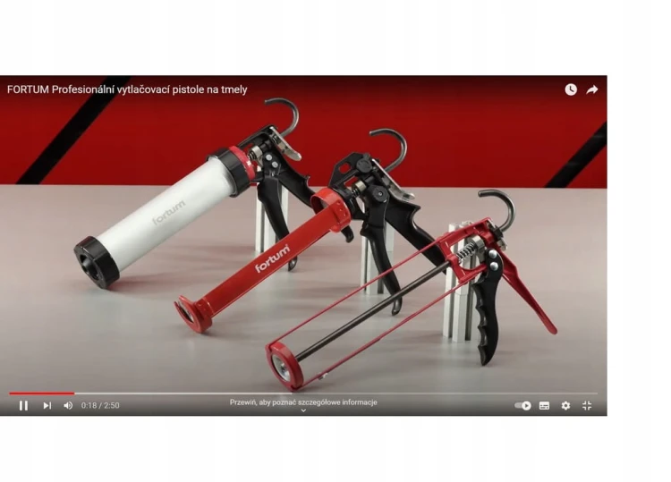 Wyciskacz PIOSTOLET DO MAS 225mm/310ml z PRZEŁĄCZNIKIEM - PROFESIONALNY