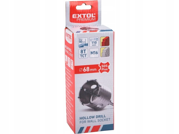 OTWORNICA DO BETONU FREZ KORONKA DO PUSZEK 68mm SDS+ WIDIOWA SOLIDNA