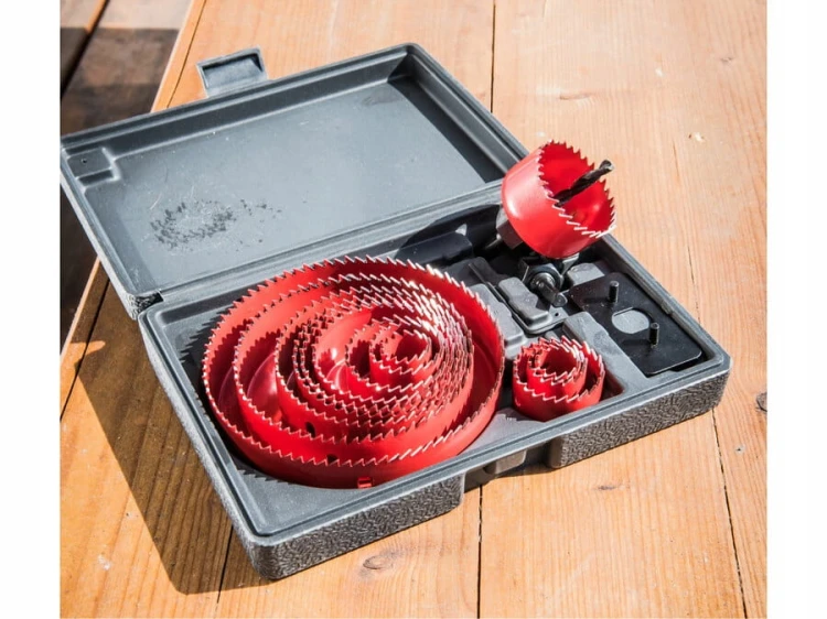 Zestaw otwornic do drewna GK mebli Extol Premium, 13 średnic Ø19-127mm