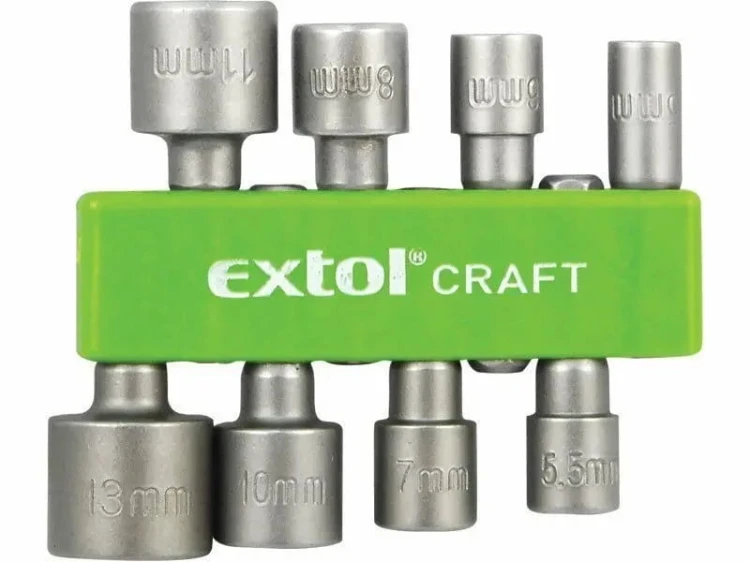 NASADKI KLUCZE NASADOWE DO WKRĘTARKI WIERTARKI 5-13mm 8szt 1/4" HEX