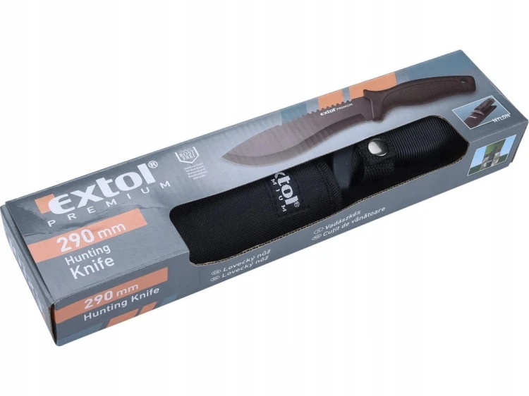 Nóż myśliwski z kaburą ostry survival na ryby do lasu 290/170mm