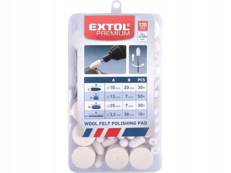 Filcowe tarcze polerskie Extol 903760 120 szt.