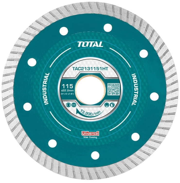 TARCZA DIAMENTOWA TURBO 115MM DO BETONU KOSTKI PŁYTEK GLAZURY SLIM CIENKA