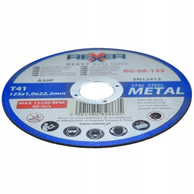 TARCZA DO CIĘCIA METALU 125 X 1.0 MM do szlifierki kątowej otwór 22,2 mm