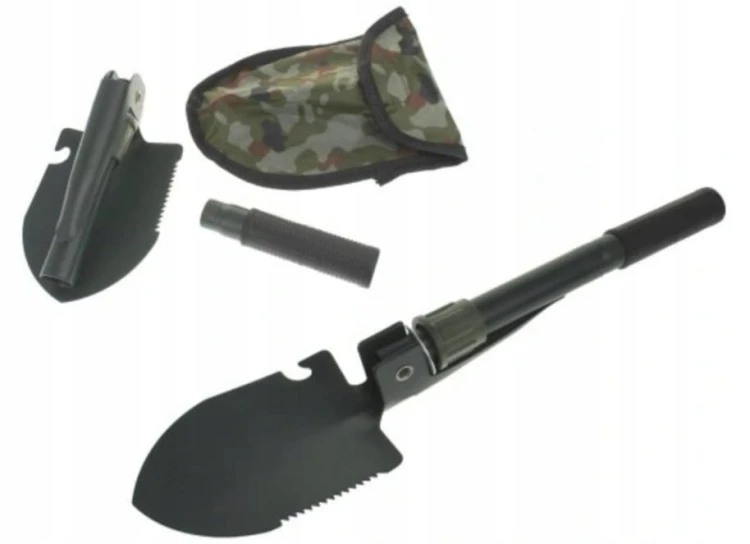 SAPERKA SKŁADANA WOJSKOWA kilof piła łopata nóż 4w1 survival + ETUI
