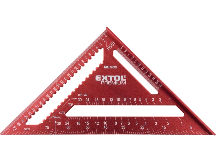 Kątownik stolarski ciesielski 300mm Aluminiowy ze stopką 30x30 przymiar EXTOL PREMIUM