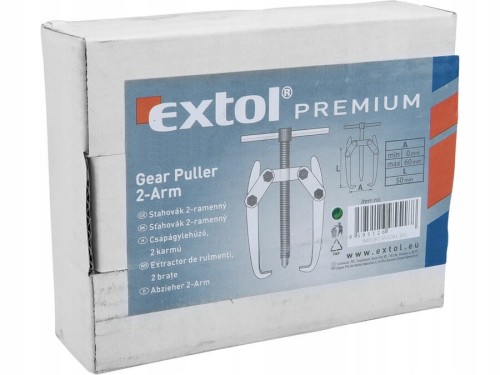 Extol Premium Ściągacz dwuramienny, kuty - mini, rozpiętość 60mm, głęb 50mm