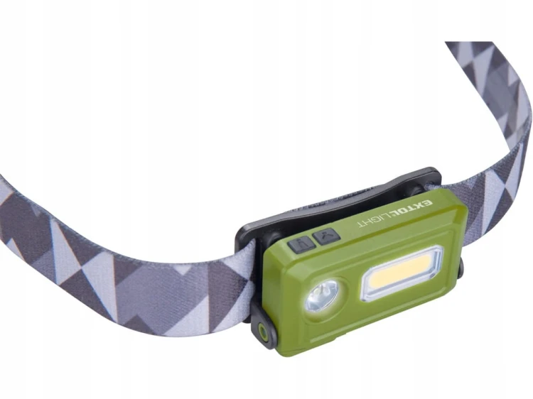 LATARKA CZOŁOWA LED MOCNA CZOŁÓWKA AKU + MAGNES 120+140lm IPX4 ultra lekka