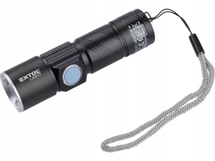 Kompaktowa latarka taktyczna mini mała LED akumulatorowa 450mAH 3W 150 lm