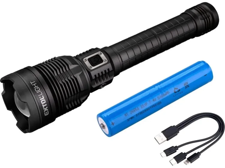LATARKA SZPERACZ AKUMULATOROWA POWERBANK 8000lm OŚWIETLENIA LED ZOOM MOCNA