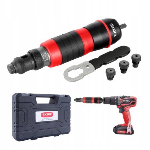 NITOWNICA ADAPTER DO NITÓW NA WKRĘTARKĘ 2,4-4,8mm WALIZKA i GŁOWICE ZESTAW