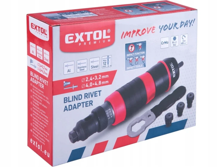 NITOWNICA ADAPTER DO NITÓW NA WKRĘTARKĘ 2,4-4,8mm WALIZKA i GŁOWICE ZESTAW