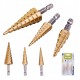 WIERTŁO DO METALU stopniowe CHOINKOWE ZESTAW 3 szt 4-12mm, 4-20mm TYTANOWE