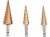 WIERTŁO DO METALU stopniowe CHOINKOWE ZESTAW 3 szt 4-12mm, 4-20mm TYTANOWE