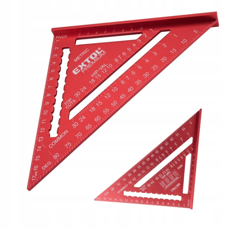 Kątownik stolarski ciesielski 180mm Aluminiowy ze stopką 18x18 przymiar
