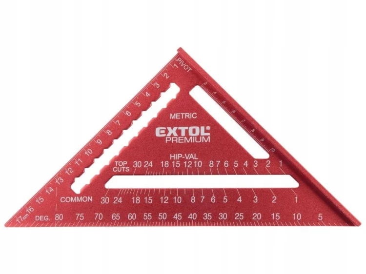 Kątownik stolarski ciesielski 180mm Aluminiowy ze stopką 18x18 przymiar