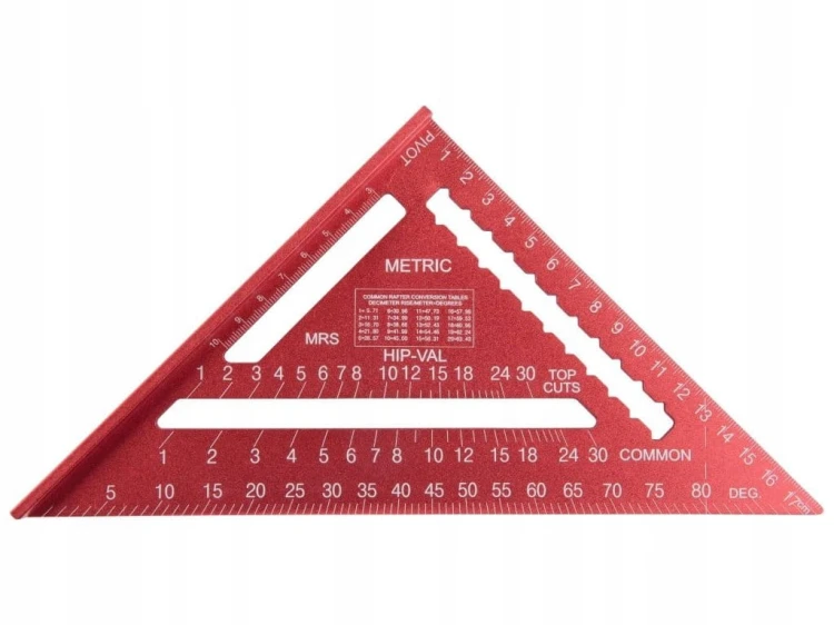 Kątownik stolarski ciesielski 180mm Aluminiowy ze stopką 18x18 przymiar