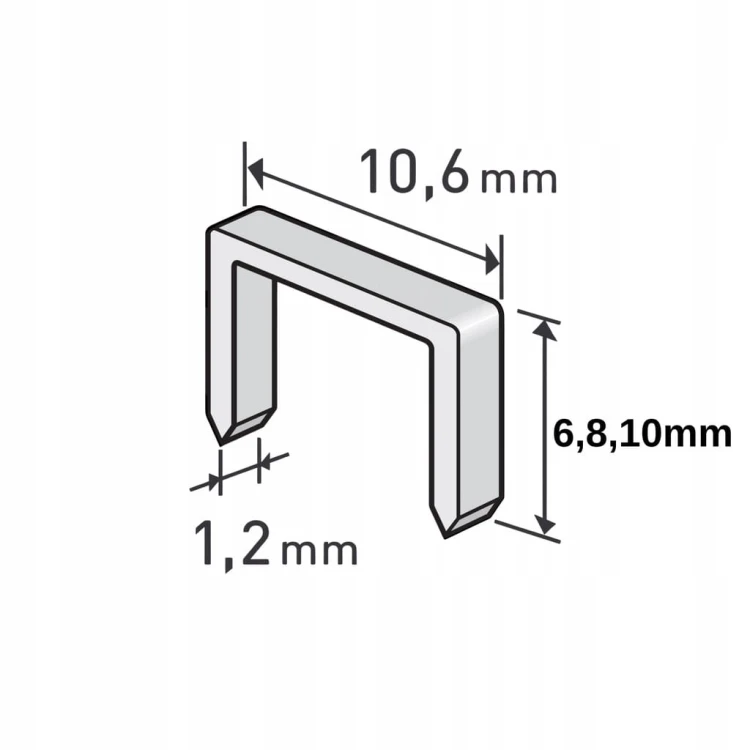 Zszywacz tapicerski taker młotkowy dekarski 6-10mm zszywki 10.6x1.2mm