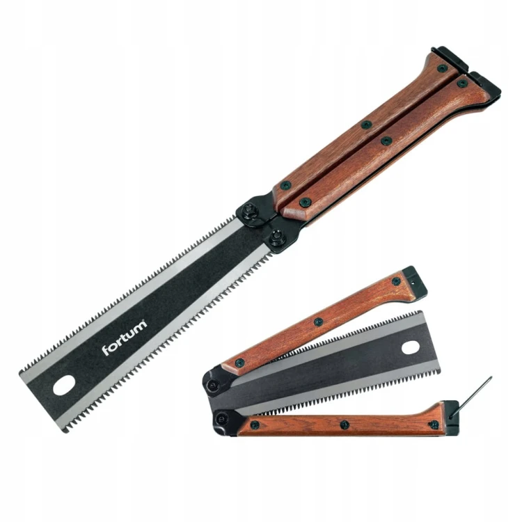 Piła ręczna do Drewna składana 300mm dwustronna kieszonkowa Survival
