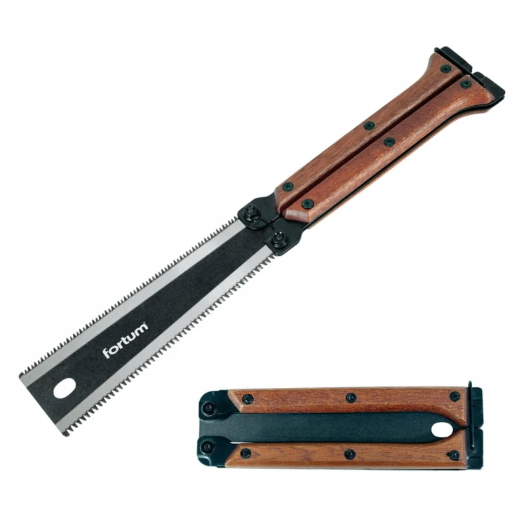 Piła ręczna do Drewna składana 300mm dwustronna kieszonkowa Survival