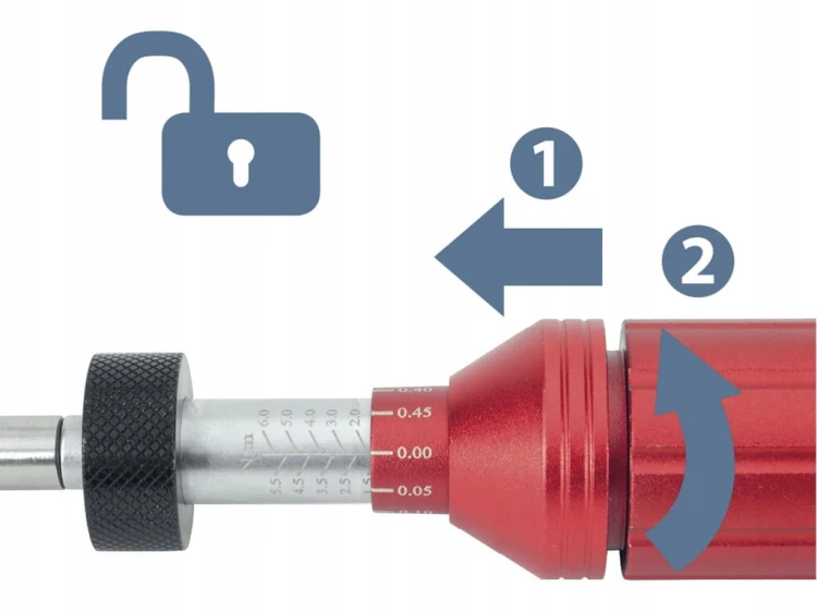 Wkrętak Dynamometryczny 1/4" 1-6Nm śrubokręt do bitów grotów do broni