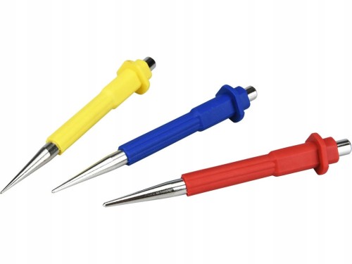Punktak Zestaw 3 szt Stal Crv Precyzyjny Do Metalu 0,8 / 1,5 / 2,5 mm