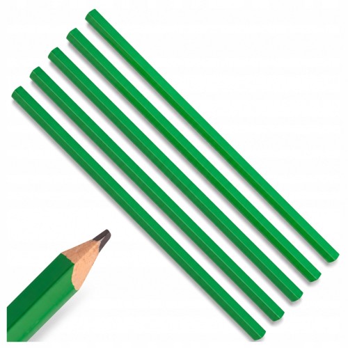 olowek-budowlany-stolarski-zielony-240mm-grafit-5b-zestaw-5-szt