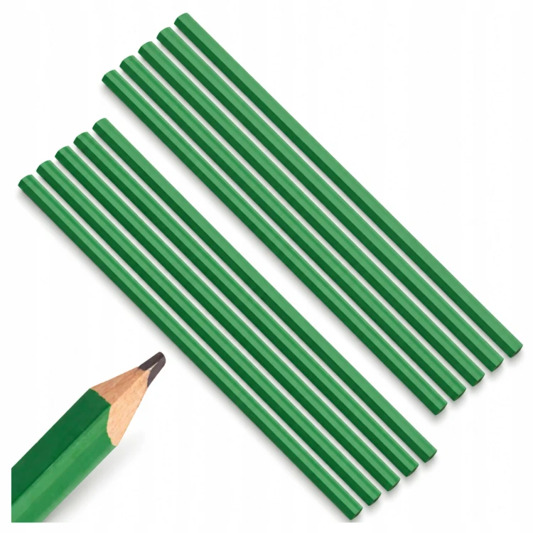 olowek-budowlany-stolarski-zielony-240mm-grafit-5b-zestaw-10-szt