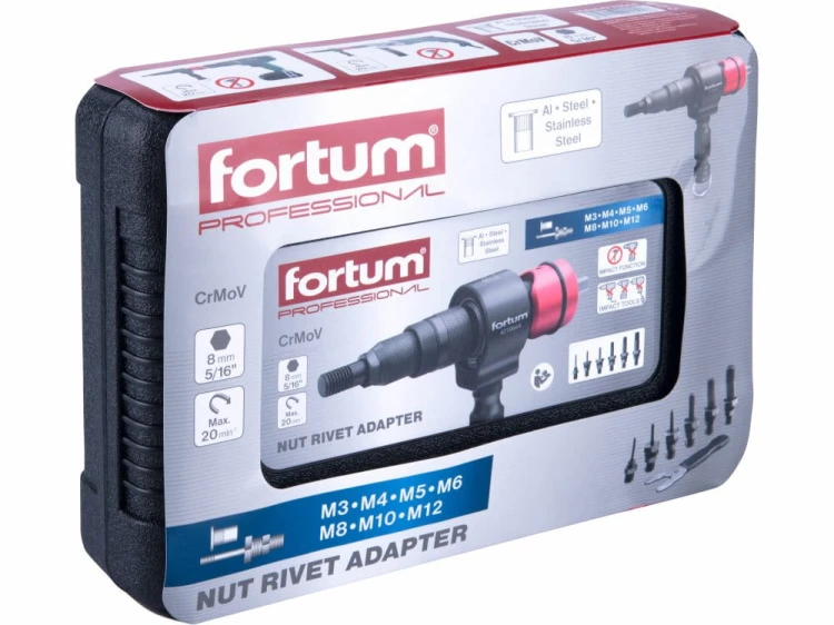 NITOWNICA NA WKRĘTARKĘ DO NITONAKRETEK M3-M12 ADAPTER PROFESJONALNA UCHWYT