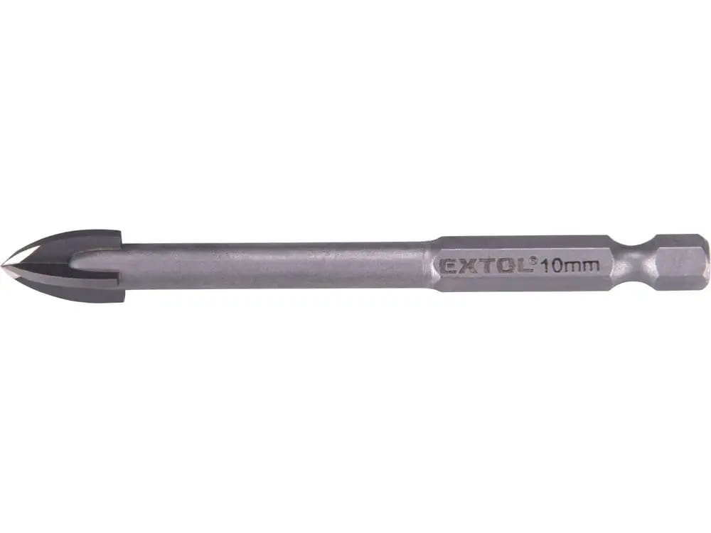 WIERTŁO DO SZKŁA 10mm GRESU PŁYTEK GLAZURY CERAMIKI 4 OSTRZA HEX
