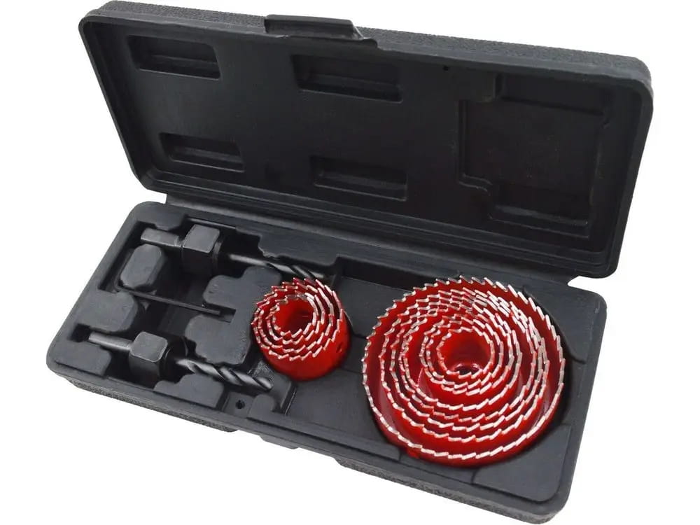 Zestaw otwornic do drewna GK mebli Extol Premium, 12 średnic Ø19-76mm