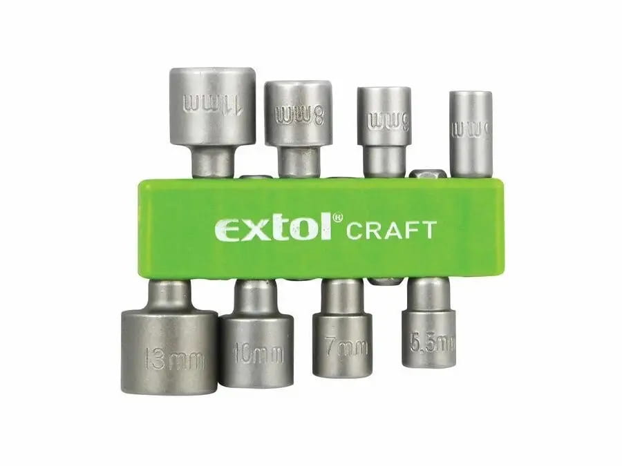 NASADKI KLUCZE NASADOWE DO WKRĘTARKI WIERTARKI 5-13mm 8szt 1/4" HEX