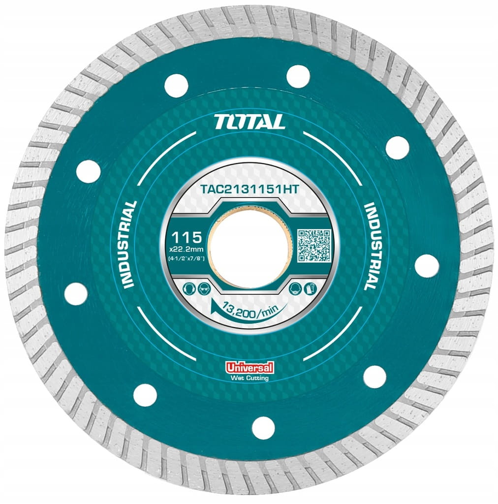 TARCZA DIAMENTOWA TURBO 115MM DO BETONU KOSTKI PŁYTEK GLAZURY SLIM CIENKA