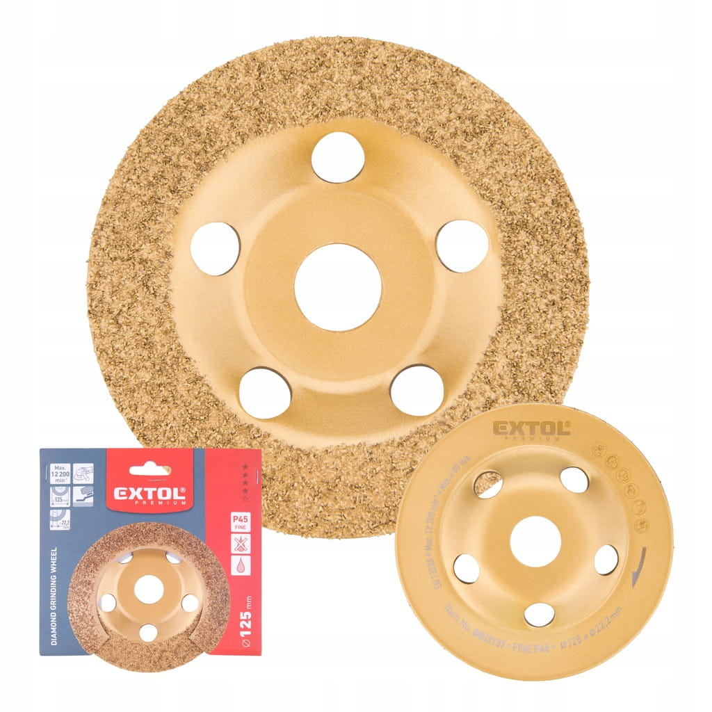 TARCZA DIAMENTOWA ŚCIERNICA 125MM P45 DO SZLIFOWANIA BETONU DREWNA GK GB