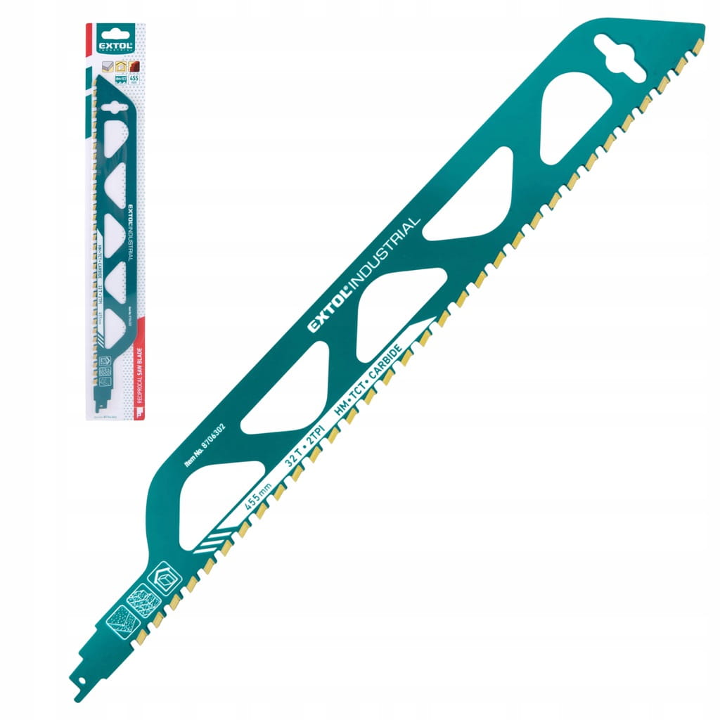 Brzeszczot Do Pily Szablastej Do Metalu 455mm 2 TPI Extol INDUSTRIAL