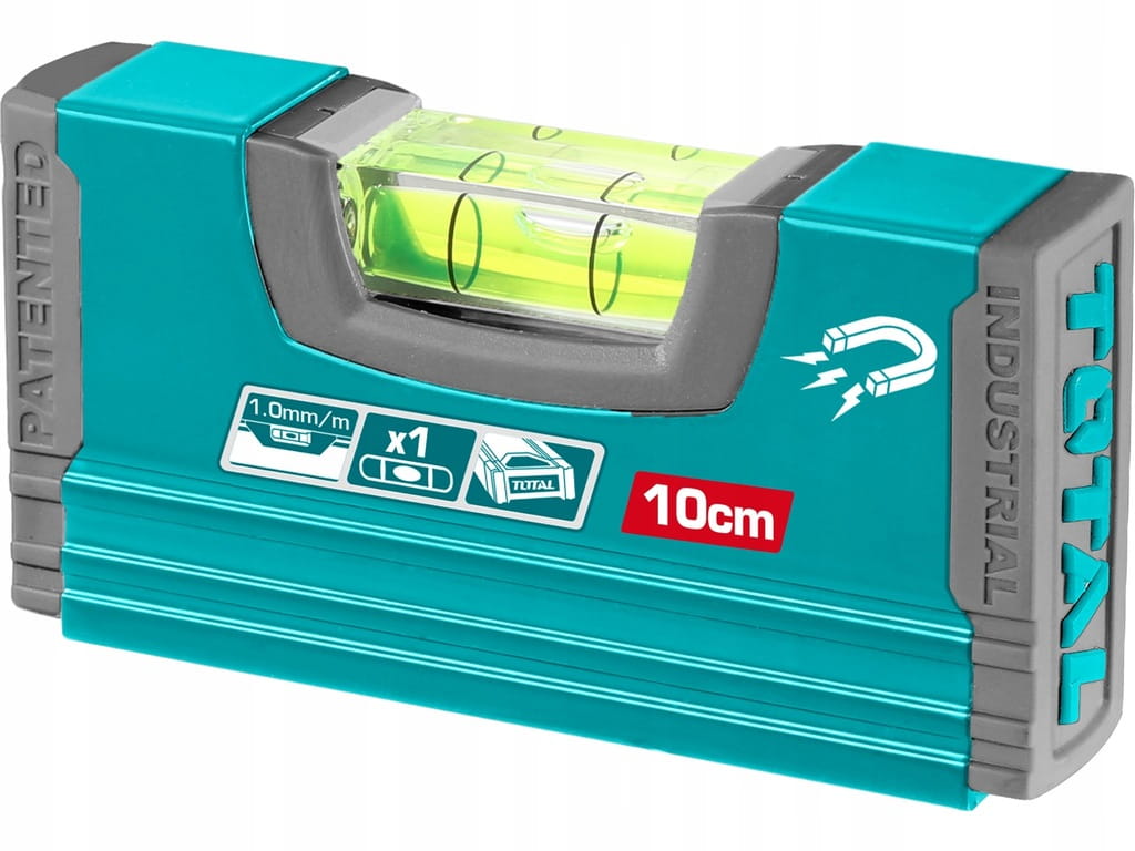 Poziomnica Libella magnetyczna 10cm MINI Aluminiowa kieszonkowa poręczna