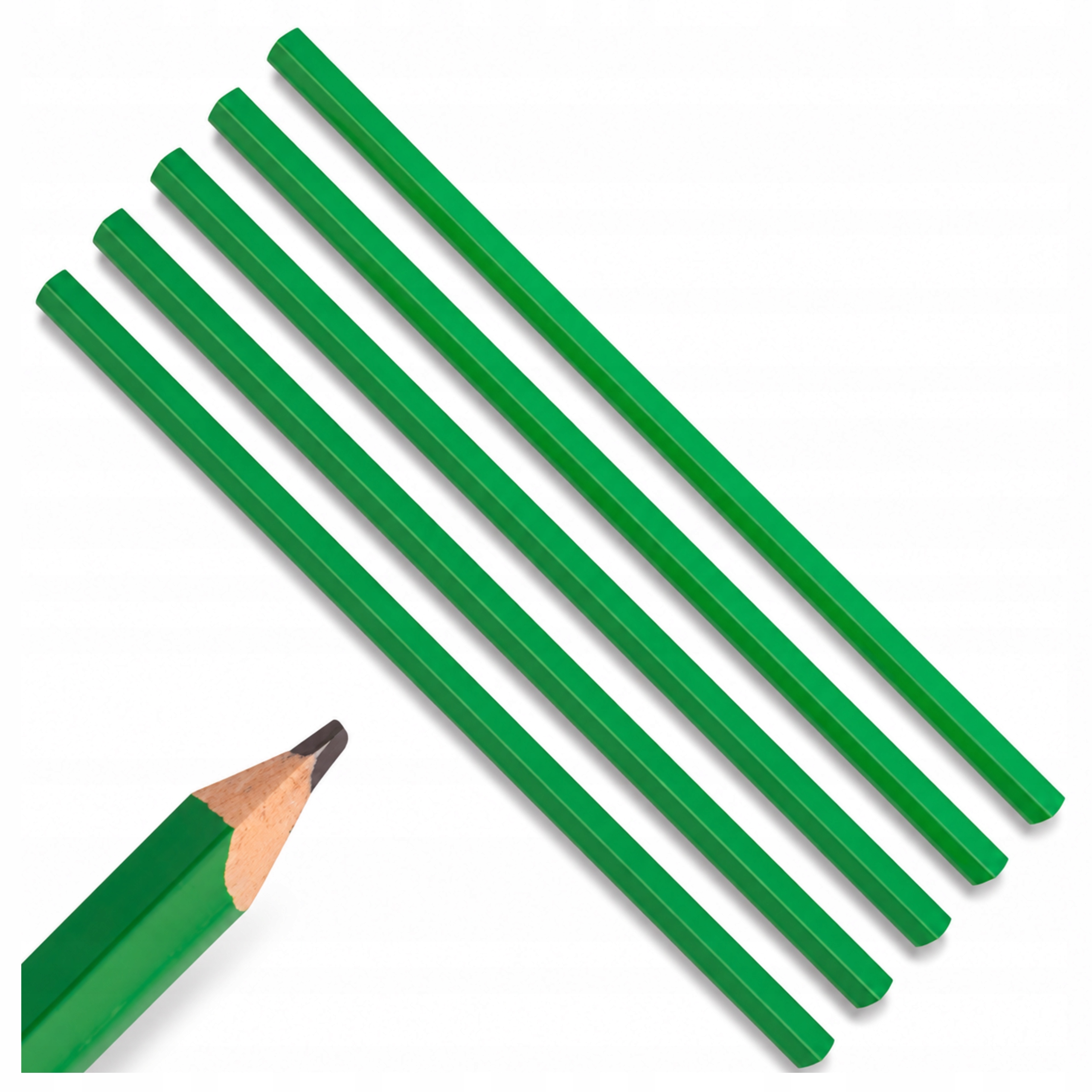 olowek-budowlany-stolarski-zielony-240mm-grafit-5b-zestaw-5-szt