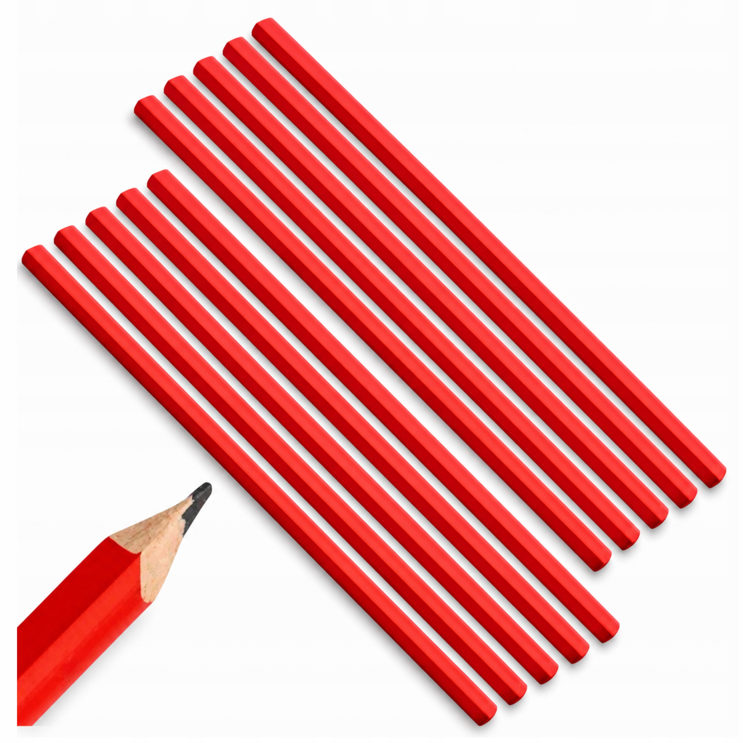 olowek-budowlany-stolarski-czerwony-240mm-grafit-hb-zestaw-10-szt