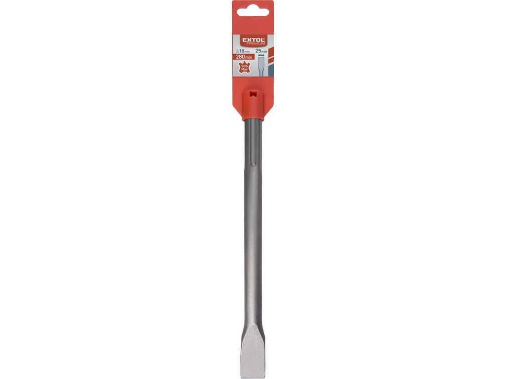 Dłuto płaskie przecinak SDS-MAX 25/280 mm do betonu EXTOL PREMIUM